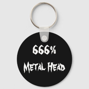 666% Metal Head Keychain