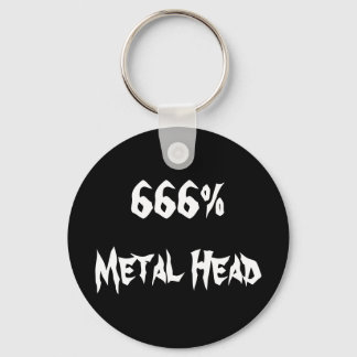 666% Metal Head Keychain