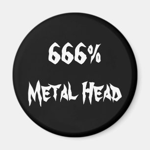 666%Metal Head Magnet