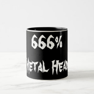 666%Metal Head Two-Tone Coffee Mug