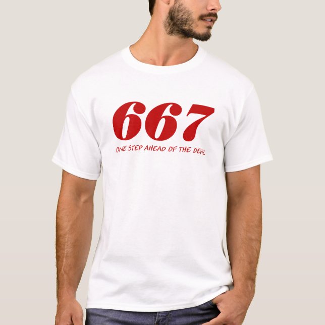 667-One Step Ahead Of The Devil T-Shirt (Front)