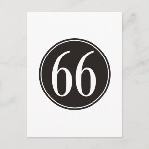 #66 Black Circle Postcard
