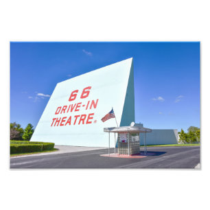 66 Drive-In Theatre, Route 66, Carthage, Missouri Photo Print
