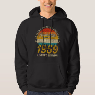 66 Year Old 1959 Retro Awesome 66th Birthday Gift Hoodie