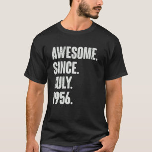 66 Year Old 66th Birthday Awesome Since July 195 T-Shirt