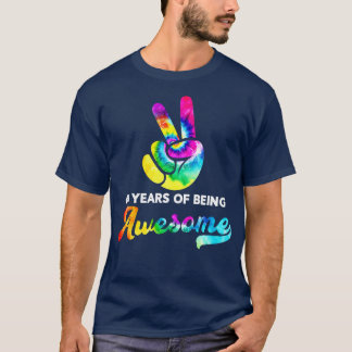 66 Years Of Being Awesome Tie Dye Birthday T-Shirt