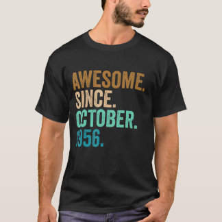 66 Years Old  Awesome Since October 1956 66th Birt T-Shirt