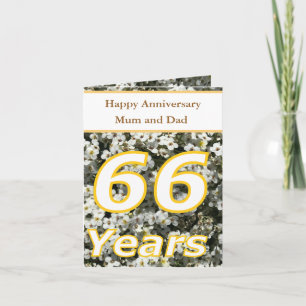 66th Anniversary Editable Card