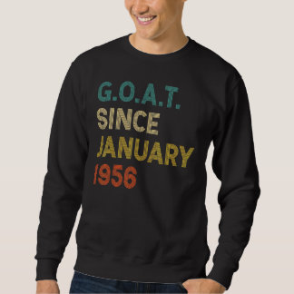 66th Birthday 66 Years Old Goat Since January 1956 Sweatshirt