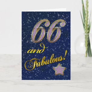 66th birthday for someone Fabulous Card