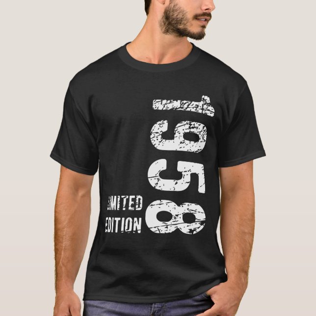 66th Birthday Gift 1958 Limited Edition 66 Years T-Shirt (Front)