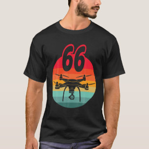66Th Birthday I Retro Remote Control Drones With C T-Shirt