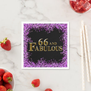 66th Birthday  Napkin