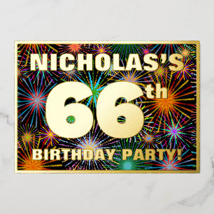 66th Birthday Party — Fun, Colourful Fireworks Loo