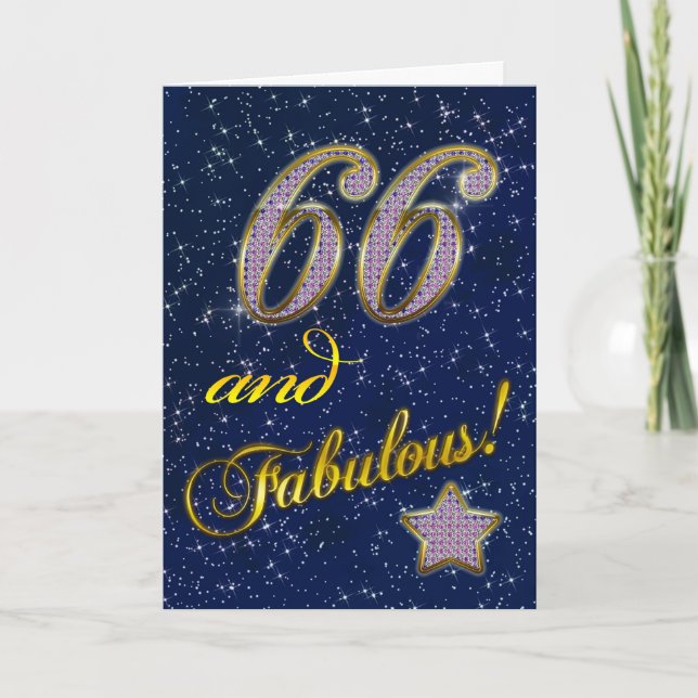 66th Birthday party Invitation (Front)