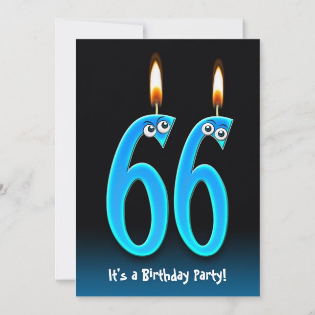 66th Birthday Party Invite (Front)