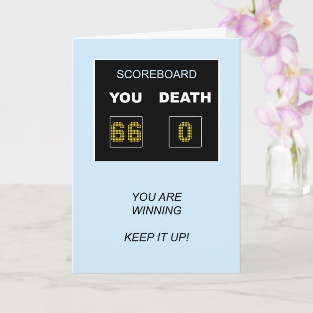 66th Birthday Scoreboard Card (Orchid)
