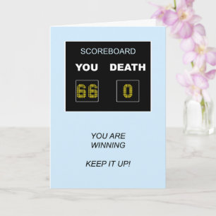 66th Birthday Scoreboard Card