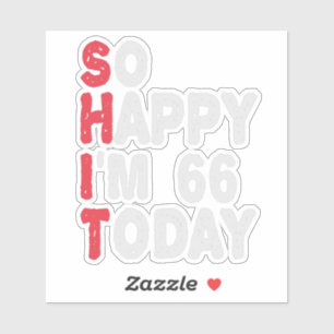 66th Birthday So Happy I'm 66 Today Gift Funny