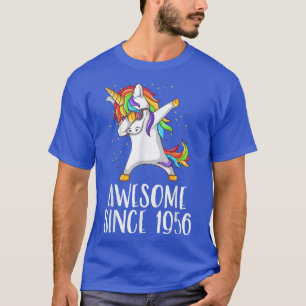 66th birthday, unicorn dab, Awesome since 1956 T-Shirt