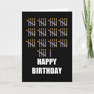 66th Birthday with Candles Card