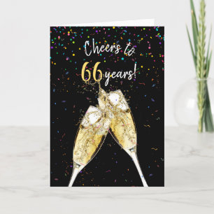 66th Wedding Anniversary Champagne Toast Card