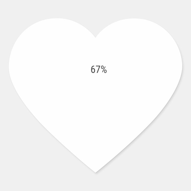 67% (1) HEART STICKER (Front)