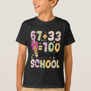 67 33 Days Of School For Teacher Girls 100th Day O T-Shirt
