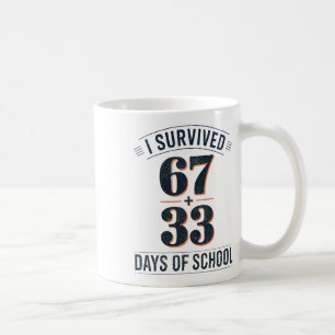 67+33 School Math Equation Retro 100th Day Of Scho Coffee Mug