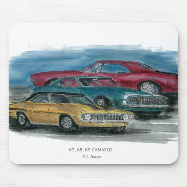 67, 68, tapis de souris de 69 Camaro (Devant)