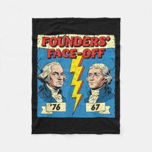 67 76 George Washington Thomas Jefferson History F Fleece Blanket