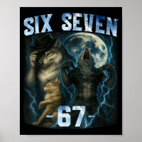 67 Alpha Wolf Meme Funny Graphic Tee Six Seven Hum