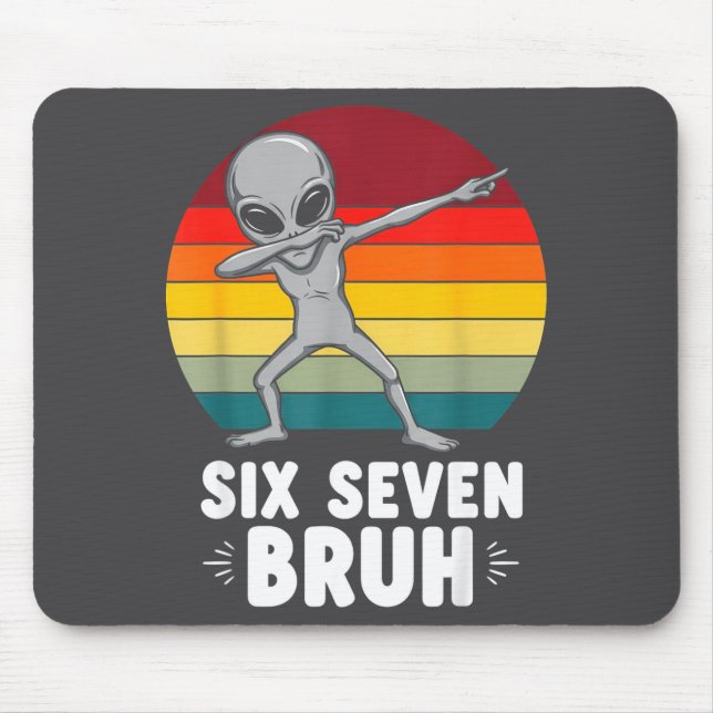 67 Animals Funny 67 Brainrot Youth Kids Alien 67  Mouse Pad (Front)