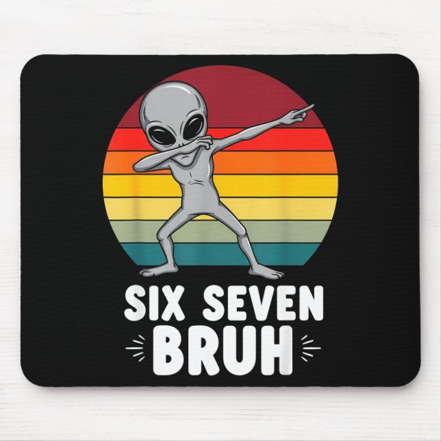 67 Animals Funny 67 Brainrot Youth Kids Alien 67  Mouse Pad (Front)