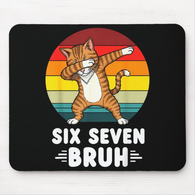 67 Animals Funny 67 Brainrot Youth Kids Cat 67  Mouse Pad (Front)