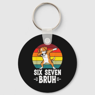 67 Animals Funny 67 Brainrot Youth Kids Dog 67  Keychain
