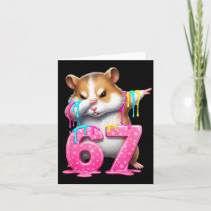 67 Animals Funny 67 Brainrot Youth Kids Hamster 67 Card