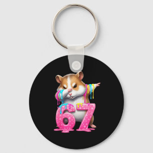 67 Animals Funny 67 Brainrot Youth Kids Hamster 67 Keychain