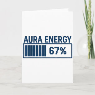 67 Aura At Six Seven Funny Meme Gen Alpha Slang  Card
