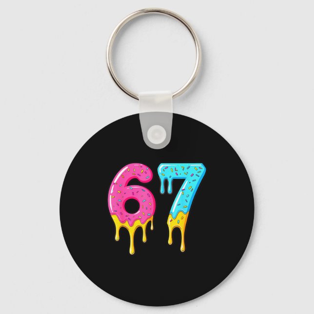 67 Baseball 101 Apparel Youth Drip Meme  Keychain (Front)