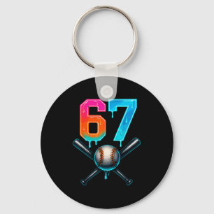 67 Baseball Meme Cool Drip Number 67 Player Or 67t Keychain