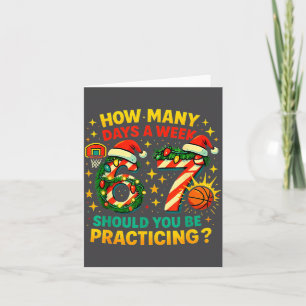 67 Basketball Christmas Funny Practice Meme Gift  Card