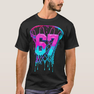 67 Basketball Drip Six Seven Funny  T-Shirt