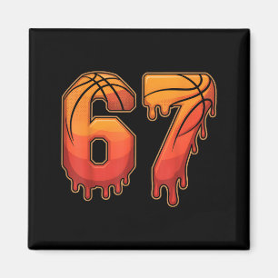 67 Basketball Gen Alpha Slang Kids Drip Six Seven  Magnet