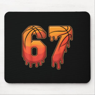 67 Basketball Gen Alpha Slang Kids Drip Six Seven Mouse Pad