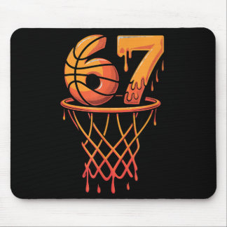 67 Basketball Ice Cream Drip Six Seven Mouse Pad