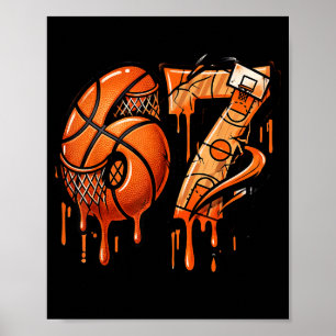 67 Basketball Ice Cream Drip Six Seven  Poster