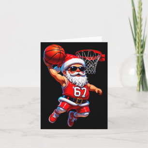 67 Basketball Santa Six Seven Meme Christmas Srt M Card