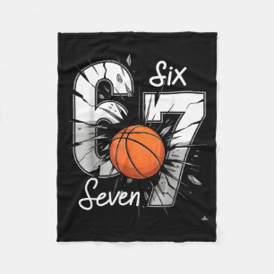 67 Basketball Six Seven 6 7 Meme 67  Fleece Blanket