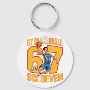 67 Basketball Six Seven Meme Keychain